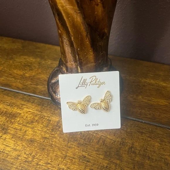 ✨NWT - Lilly Pulitzer Gold Bee Earrings✨ - Picture 2 of 4
